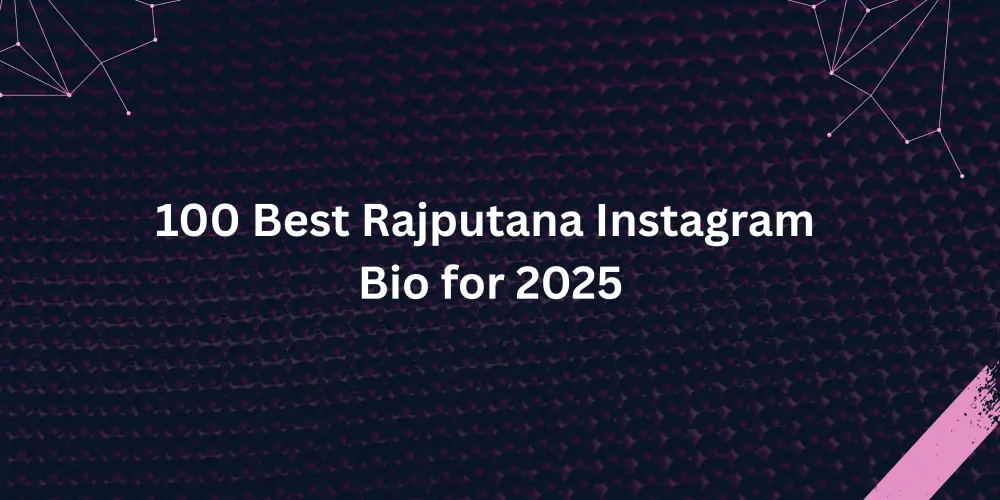 100 Best Rajputana Instagram Bio for 2025